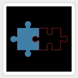 Puzzle us - Blue piece Sticker